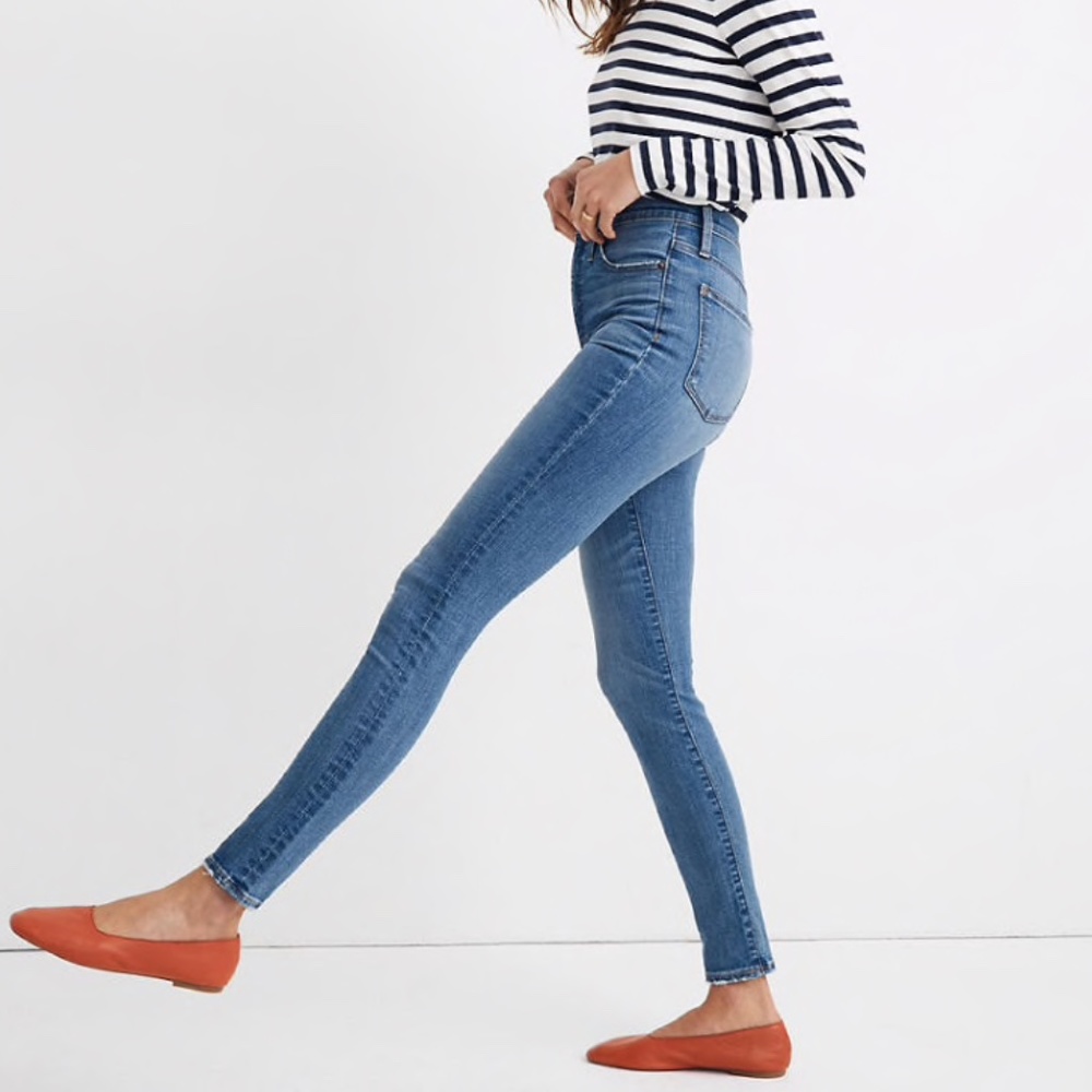Madewell 11" high rise skinny jeans 28T